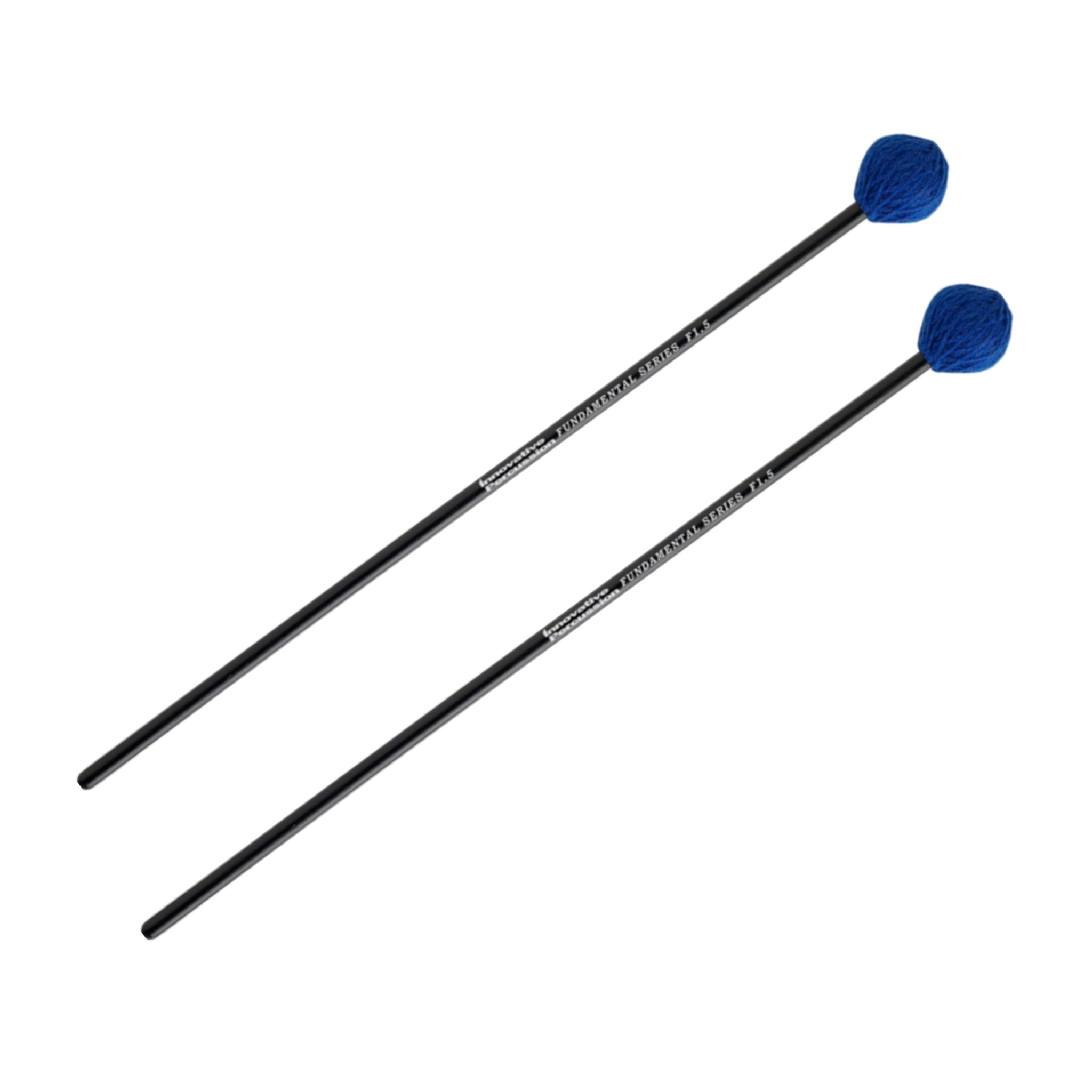 Innovative Percussion Medium Marimba Mallets, Blue Yarn, Birch Handles