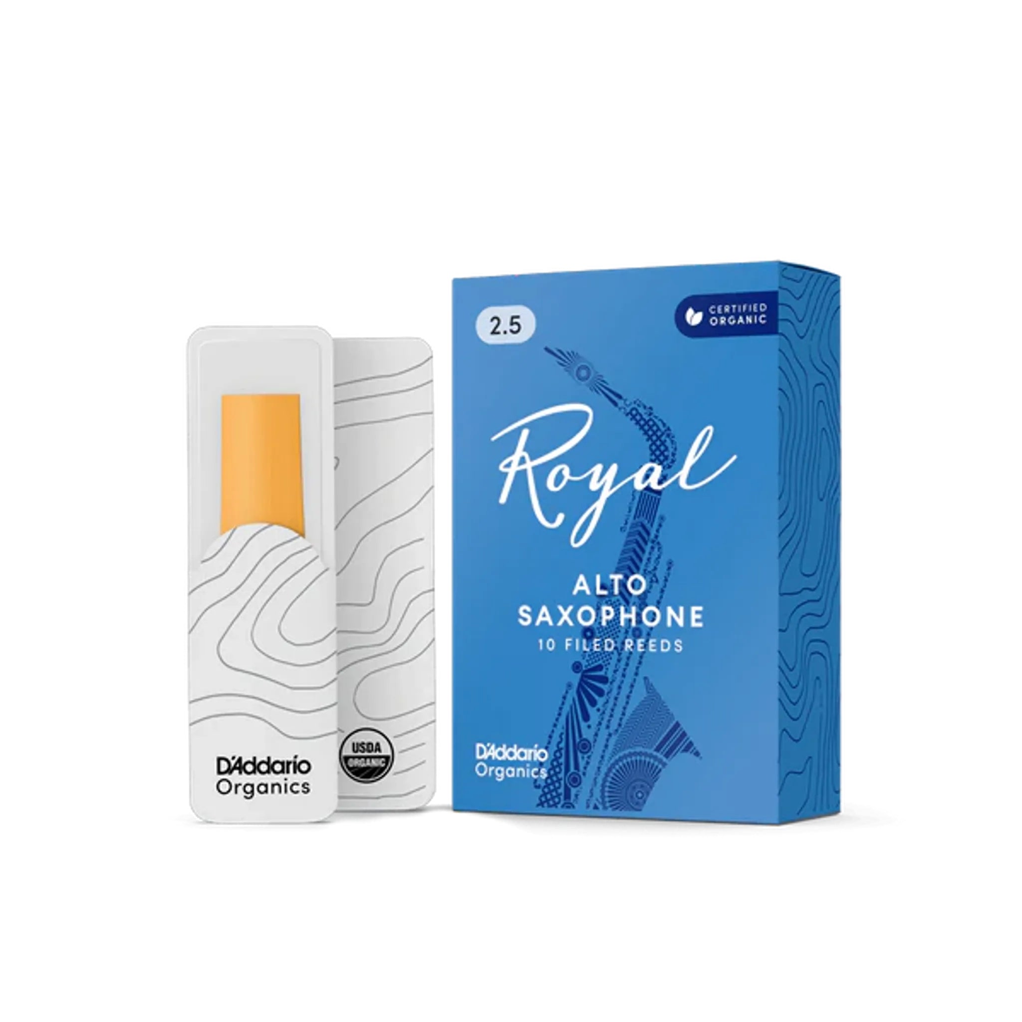 Royal by D'Addario Alto Sax Reeds #2.5, Box of 10